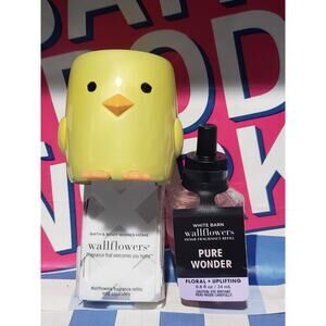 BBW Yellow Chick Easter Fragrance Wallflower Plug In w. Pure Wonder Refill